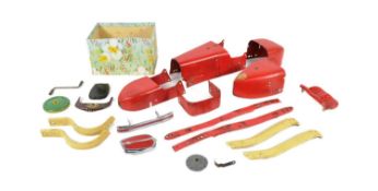 MECCANO - VINTAGE MECCANO CONSTRUCTOR NO 2 RACE CAR PARTS