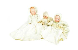 DOLLS - X3 VINTAGE GERMAN BISQUE HEADED DOLLS