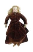 DOLLS - LATE 19TH CENTURY BISQUE HEADED DOLL