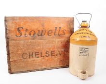 STOWELLS OF CHELSEA CRATE & HARVEY & SONS BEER FLAGGON