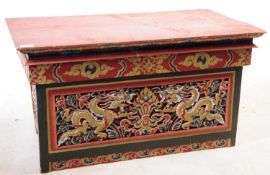 EARLY 20TH CENTURY DECORATIVE TIBETAN FOLDABLE SCHOLARS DESK TABLE