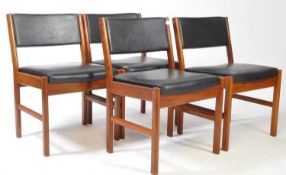 BRITISH MODERN DESIGN - SET OF 4 TEAK DINING CHAIRS