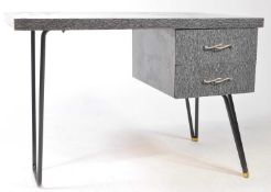 BRITISH MODERN DESIGN RETRO 20TH CENTURY FORMICA WRITING TABLE DESK