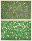 TWO F. J. TURTON (1946-2023) - OIL ON CANVAS FLORAL COMPOSITIONS