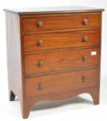 19TH CENTURY GEORGE III MAHOGANY BACHELORS CHEST OF DRAWERS