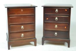 STAG - MINSTREL RANGE - MAKORE WOOD BEDSIDE CHEST OF DRAWERS