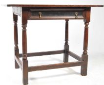 19TH CENTURY COUNTRY OAK LOWBOY WRITING TABLE DESK