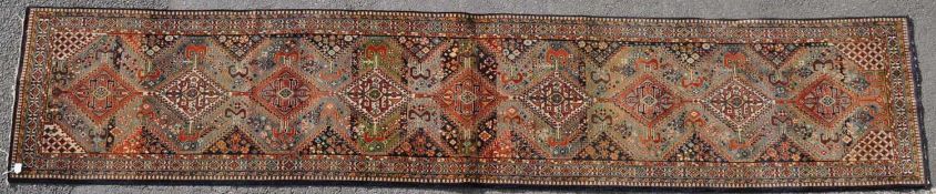 LATE 20TH CENTURY PERSIAN ISLAMIC TABRIZ FLOOR RUG RUNNER