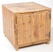 VICTORIAN 19TH CENTURY COUNTRY PINE SQUARE CUPBOARD