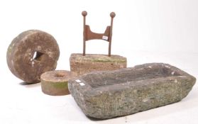 FOUR PIECES OF STONE GARDENALIA