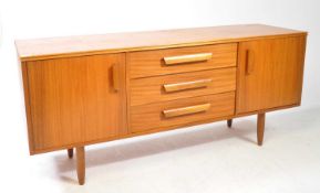 BRITISH MODERN DESIGN - MID CENTURY TEAK VENEER SIDEBOARD CREDENZA