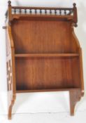 19TH CENTURY VICTORIAN WALNUT HANGING BOOKCASE SHELVES