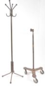MID CENTURY METAL SPOTLIGHT STAND & COAT RACK