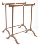 EARLY 20TH CENTURY CAST IRON TRESTLE / COFFIN STANDS