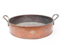 VICTORIAN 19TH CENTURY BADELOWS COPPER JAM PAN