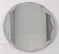 EARLY 20TH CENTURY ART DECO FRAMELESS WALL MIRROR