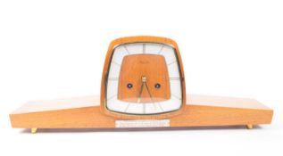 1960S MAUTHE TEAK RETRO MANTEL CLOCK