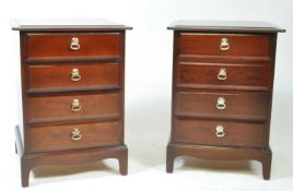 STAG FURNITURE - MINSTREL RANGE - 20TH CENTURY BEDSIDE CHEST OF DRAWERS
