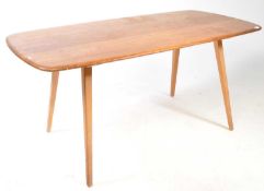 ERCOL FURNITURE - MID CENTURY BEECH & ELM WOOD DINING TABLE