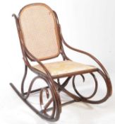 LATE VICTORIAN BENTWOOD CANE ROCKER