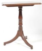19TH CENTURY GEORGE III MAHOGANY TILT TOP OCCASIONAL TRIPOD TABLE