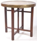 VINTAGE 20TH CENTURY INDIAN BRASS BINARES TABLE