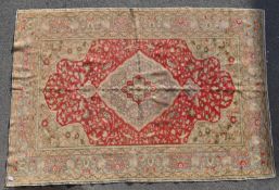 19TH CENTURY TURKISH ANATOLIAN HAND KNOTTED KAYSERI RUG