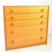 DANISH / SCANDINAVIAN PINE WOOD CHEST OF DRAWERS