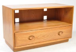 ERCOL FURNITURE - BEECH & ELM WOOD TV - ENTERTAINMENT STAND