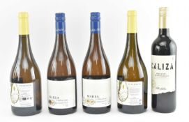 FIVE CHILEAN & SPANISH WHITE WINE BOTTLES - TIOJA & CHARDONNAY