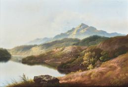 ANDREW GRANT KURTIS (B. 1950) - UNTITLED OIL ON CANVAS LANDSCAPE PAINTING