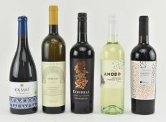 FIVE ITALIAN RED & WHITE WINE BOTTLES