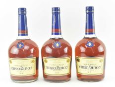 THREE COURVOISIER V.S COGNAC DE NAPOLEON BOTTLES (3)