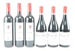 SIX SPANISH RIOJA & GREEK AGIORGITIKO RED WINE BOTTLES