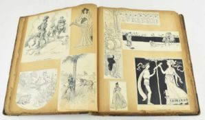 LATE VICTORIAN SCRAP ALBUM OF CARTOONS