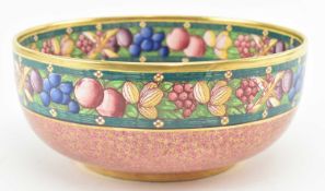 MINTONS - ROTIQUE - EARLY 20TH CENTURY CERAMIC FRUIT BOWL WITH FRUIT DESIGN