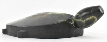 JAPANESE HAND CARVED HARDSTONE TURTLE FIGURE