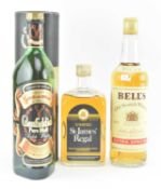 THREE OLD SCOTCH WHISKY BOTTLES