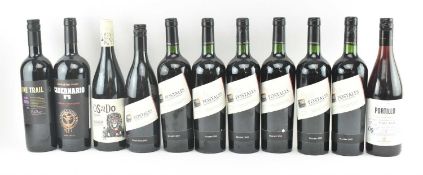 ELEVEN SOUTH AMERICAN RED WINE BOTTLES - MERLOT, PINOT NOIR & MORE