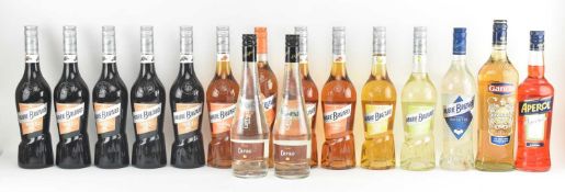 16 BOTTLES OF MARIE BRIZARD LIQUEUR BOTTLES & OTHERS
