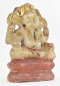 18TH CENTURY HINDU ALABASTER FIGURE OF ELEPHANT GOD GANESH