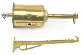 40W. JONES WARRANTED - VICTORIAN BRASS MEAT ROASTER