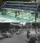 FORMER BRISTOL ZOO GARDENS - ORIGINAL VICTORIAN BENCH