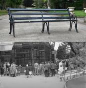 FORMER BRISTOL ZOO GARDENS - ORIGINAL VICTORIAN BENCH