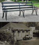 FORMER BRISTOL ZOO GARDENS - ORIGINAL VICTORIAN BENCH