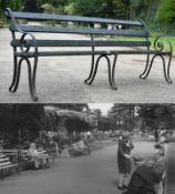 FORMER BRISTOL ZOO GARDENS - ORIGINAL VICTORIAN BENCH