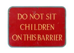 FORMER BRISTOL ZOO GARDENS - ORIGINAL 1950S ENCLOSURE SIGN