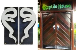 FORMER BRISTOL ZOO GARDENS - REPTILE HOUSE SNAKE DOOR HANDLES