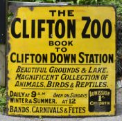 FORMER BRISTOL ZOO GARDENS - EARLY ZOO ENAMEL SIGN