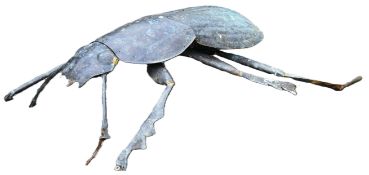 FORMER BRISTOL ZOO GARDENS - BRONZE DUNG BEETLE SCULPTURE FROM BUG WORLD